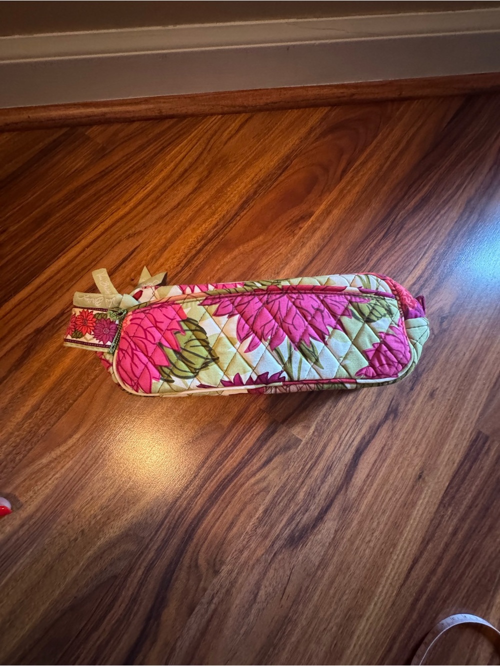 NWT DahlaiVera Bradley Quilted Floral Cosmetic Bag Pink and Green